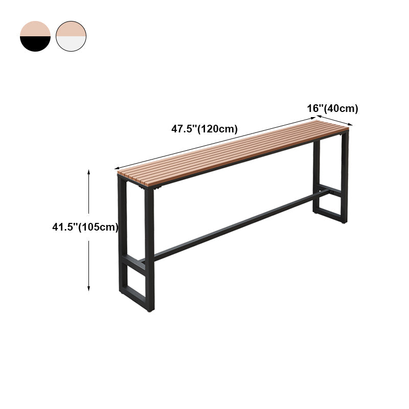 Rectangle Wood Trestle Bar Wine Table Modern Outdoor Footrest Pub/Bar Table Clearhalo 'Bar Furniture' 'Bar Tables' 'bar_tables' 'furn' 'furn_bar_tables' 'Furniture' 'furniture_bar_tables' 'Kitchen & Dining Furniture' 'kitchen&dining_furn' 'kitchen' 4335485