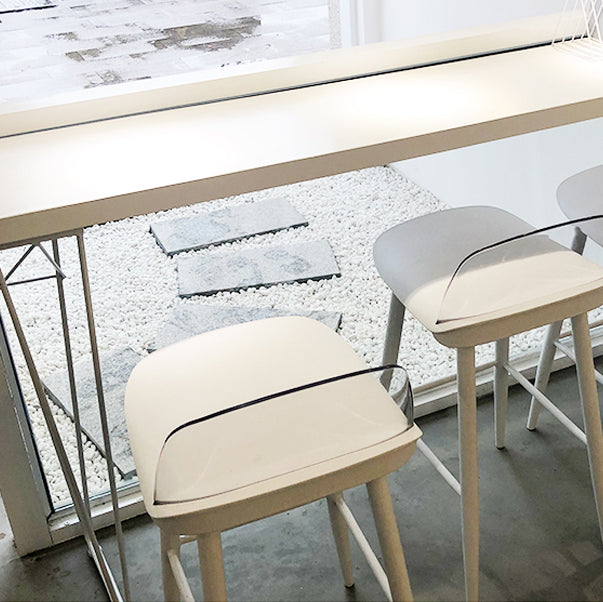 Modern White Counter Height Table Metal and Wood Indoor Rectangle Pub Bar Table Clearhalo 'Bar Furniture' 'Bar Tables' 'bar_tables' 'furn' 'furn_bar_tables' 'Furniture' 'furniture_bar_tables' 'Kitchen & Dining Furniture' 'kitchen&dining_furn' 'kitchen' 4335497