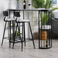 Marble Indoor Double Pedestal Cocktail Bar Table Storage Modern Pub/Bar Table 63"L x 15.7"W x 41.3"H Black Without Chairs Clearhalo 'Bar Furniture' 'Bar Tables' 'bar_tables' 'furn' 'furn_bar_tables' 'Furniture' 'furniture_bar_tables' 'Kitchen & Dining Furniture' 'kitchen&dining_furn' 'kitchen' 4335539