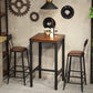 Modern Squared Bar Dining Table Indoor Wood Bar Height Table with Iron Base 42-Inch Top Clearhalo 'Bar Furniture' 'Bar Tables' 'bar_tables' 'furn' 'furn_bar_tables' 'Furniture' 'furniture_bar_tables' 'Kitchen & Dining Furniture' 4335596