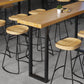 Cafe and Break-room Bistro Bar Desk Modern Rectangle Wood Counter-height Pub Table Clearhalo 'Bar Furniture' 'Bar Tables' 'bar_tables' 'furn' 'furn_bar_tables' 'Furniture' 'furniture_bar_tables' 'Kitchen & Dining Furniture' 'kitchen&dining_furn' 'kitchen' 4335607