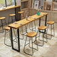 Cafe and Break-room Bistro Bar Desk Modern Rectangle Wood Counter-height Pub Table Clearhalo 'Bar Furniture' 'Bar Tables' 'bar_tables' 'furn' 'furn_bar_tables' 'Furniture' 'furniture_bar_tables' 'Kitchen & Dining Furniture' 'kitchen&dining_furn' 'kitchen' 4335610