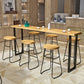 Cafe and Break-room Bistro Bar Desk Modern Rectangle Wood Counter-height Pub Table 110.2"L x 15.7"W x 41.3"H Without Chairs Clearhalo 'Bar Furniture' 'Bar Tables' 'bar_tables' 'furn' 'furn_bar_tables' 'Furniture' 'furniture_bar_tables' 'Kitchen & Dining Furniture' 'kitchen&dining_furn' 'kitchen' 4335611