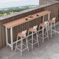 Balcony Rectangle Modern Pub Bar Table Footrest Trestle Wood Bar/Dinette Table 47.2"L x 17.7"W x 41.3"H White Without Chairs Clearhalo 'Bar Furniture' 'Bar Tables' 'bar_tables' 'furn' 'furn_bar_tables' 'Furniture' 'furniture_bar_tables' 'Kitchen & Dining Furniture' 4335625