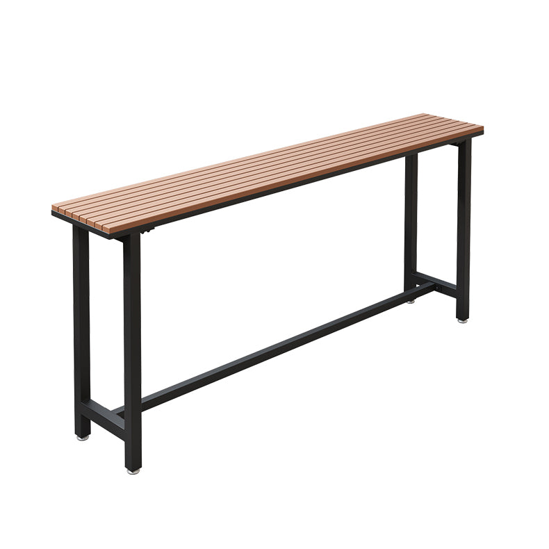 Balcony Rectangle Modern Pub Bar Table Footrest Trestle Wood Bar/Dinette Table Black Without Chairs Clearhalo 'Bar Furniture' 'Bar Tables' 'bar_tables' 'furn' 'furn_bar_tables' 'Furniture' 'furniture_bar_tables' 'Kitchen & Dining Furniture' 4335628