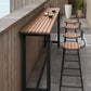 Balcony Rectangle Modern Pub Bar Table Footrest Trestle Wood Bar/Dinette Table Clearhalo 'Bar Furniture' 'Bar Tables' 'bar_tables' 'furn' 'furn_bar_tables' 'Furniture' 'furniture_bar_tables' 'Kitchen & Dining Furniture' 4335633