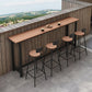 Balcony Rectangle Modern Pub Bar Table Footrest Trestle Wood Bar/Dinette Table Clearhalo 'Bar Furniture' 'Bar Tables' 'bar_tables' 'furn' 'furn_bar_tables' 'Furniture' 'furniture_bar_tables' 'Kitchen & Dining Furniture' 4335637
