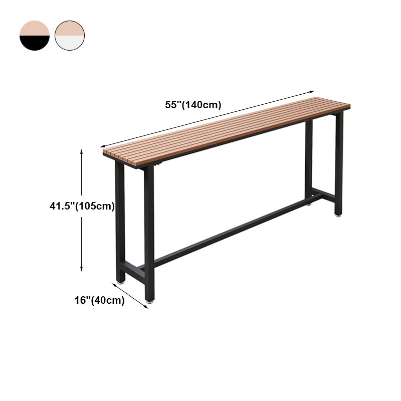 Balcony Rectangle Modern Pub Bar Table Footrest Trestle Wood Bar/Dinette Table Clearhalo 'Bar Furniture' 'Bar Tables' 'bar_tables' 'furn' 'furn_bar_tables' 'Furniture' 'furniture_bar_tables' 'Kitchen & Dining Furniture' 4335640