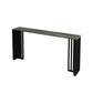 Modern Rectangle Bar Dining Table Indoor Bar Height Table with Iron Base 42-Inch Top Gray Without Chairs Clearhalo 'Bar Furniture' 'Bar Tables' 'bar_tables' 'furn' 'furn_bar_tables' 'Furniture' 'furniture_bar_tables' 'Kitchen & Dining Furniture' 'kitchen&dining_furn' 'kitchen' 4335649