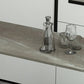 Modern Rectangle Bar Dining Table Indoor Bar Height Table with Iron Base 42-Inch Top Clearhalo 'Bar Furniture' 'Bar Tables' 'bar_tables' 'furn' 'furn_bar_tables' 'Furniture' 'furniture_bar_tables' 'Kitchen & Dining Furniture' 'kitchen&dining_furn' 'kitchen' 4335651