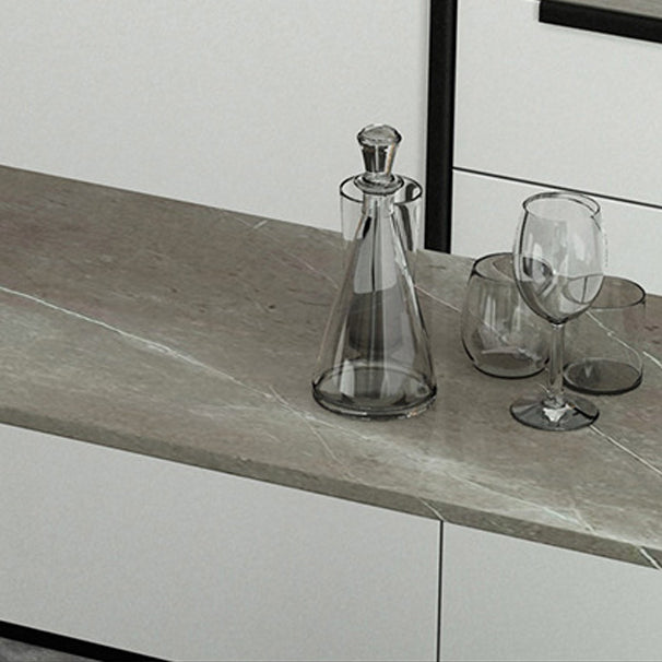 Modern Rectangle Bar Dining Table Indoor Bar Height Table with Iron Base 42-Inch Top Clearhalo 'Bar Furniture' 'Bar Tables' 'bar_tables' 'furn' 'furn_bar_tables' 'Furniture' 'furniture_bar_tables' 'Kitchen & Dining Furniture' 'kitchen&dining_furn' 'kitchen' 4335651