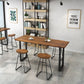 Indoor Rectangle Sled Bistro Accent Dining Table Wood Modern Cocktail Bar Table in Brown Clearhalo 'Bar Furniture' 'Bar Tables' 'bar_tables' 'furn' 'furn_bar_tables' 'Furniture' 'furniture_bar_tables' 'Kitchen & Dining Furniture' 'kitchen&dining_furn' 'kitchen' 4335666