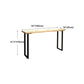 Modern Rectangle Bar Dining Table Wood Sled Bar Height Pub Table with Iron Base Clearhalo 'Bar Furniture' 'Bar Tables' 'bar_tables' 'furn' 'furn_bar_tables' 'Furniture' 'furniture_bar_tables' 'Kitchen & Dining Furniture' 4335736