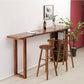 Contemporary Rectangle Bar Dining Table Wood Bar Height Table with Shelves Clearhalo 'Bar Furniture' 'Bar Tables' 'bar_tables' 'furn' 'furn_bar_tables' 'Furniture' 'furniture_bar_tables' 'Kitchen & Dining Furniture' 'kitchen&dining_furn' 'kitchen' 4335800