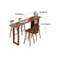 Contemporary Rectangle Bar Dining Table Wood Bar Height Table with Shelves Clearhalo 'Bar Furniture' 'Bar Tables' 'bar_tables' 'furn' 'furn_bar_tables' 'Furniture' 'furniture_bar_tables' 'Kitchen & Dining Furniture' 'kitchen&dining_furn' 'kitchen' 4335802