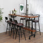 Modern Rectangle Bar Dining Table Wood Bar Height Table with Tube-Shaped Base 86.6"L x 19.7"W x 41.3"H Without Chairs Clearhalo 'Bar Furniture' 'Bar Tables' 'bar_tables' 'furn' 'furn_bar_tables' 'Furniture' 'furniture_bar_tables' 'Kitchen & Dining Furniture' 'kitchen&dining_furn' 'kitchen' 4335825