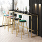 Marble Rectangle Counter Height Dining Table Indoor Footrest Pub Height Dining Table Clearhalo 'Bar Furniture' 'Bar Tables' 'bar_tables' 'furn' 'furn_bar_tables' 'Furniture' 'furniture_bar_tables' 'Kitchen & Dining Furniture' 4335853