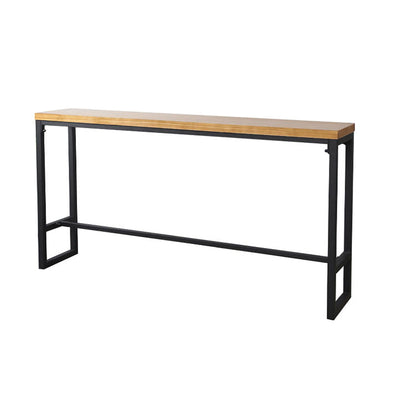 Modern Rectangle Bar Dining Table Wood Bar Height Table with Trestle Base Without Chairs Clearhalo 'Bar Furniture' 'Bar Tables' 'bar_tables' 'furn' 'furn_bar_tables' 'Furniture' 'furniture_bar_tables' 'Kitchen & Dining Furniture' 'kitchen&dining_furn' 'kitchen' 4335869