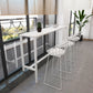 Rectangle Stone Modern Cocktail Bar Table Footrest Trestle Pub Height Dining Table Clearhalo 'Bar Furniture' 'Bar Tables' 'bar_tables' 'furn' 'furn_bar_tables' 'Furniture' 'furniture_bar_tables' 'Kitchen & Dining Furniture' 'kitchen&dining_furn' 'kitchen' 4335886