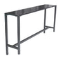 Rectangle Stone Modern Cocktail Bar Table Footrest Trestle Pub Height Dining Table Black Without Chairs Clearhalo 'Bar Furniture' 'Bar Tables' 'bar_tables' 'furn' 'furn_bar_tables' 'Furniture' 'furniture_bar_tables' 'Kitchen & Dining Furniture' 'kitchen&dining_furn' 'kitchen' 4335892