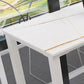 Rectangle Stone Modern Cocktail Bar Table Footrest Trestle Pub Height Dining Table Clearhalo 'Bar Furniture' 'Bar Tables' 'bar_tables' 'furn' 'furn_bar_tables' 'Furniture' 'furniture_bar_tables' 'Kitchen & Dining Furniture' 'kitchen&dining_furn' 'kitchen' 4335894