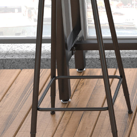 Cafe Footrest Bar Height Table Modern Wood Fixed Table Bistro Bar Table Clearhalo 'Bar Furniture' 'Bar Tables' 'bar_tables' 'furn' 'furn_bar_tables' 'Furniture' 'furniture_bar_tables' 'Kitchen & Dining Furniture' 'kitchen&dining_furn' 'kitchen' 4335936