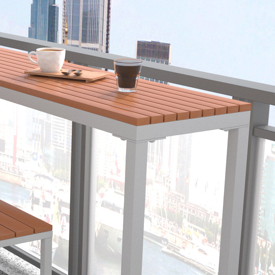 Cafe Footrest Bar Height Table Modern Wood Fixed Table Bistro Bar Table Clearhalo 'Bar Furniture' 'Bar Tables' 'bar_tables' 'furn' 'furn_bar_tables' 'Furniture' 'furniture_bar_tables' 'Kitchen & Dining Furniture' 'kitchen&dining_furn' 'kitchen' 4335938