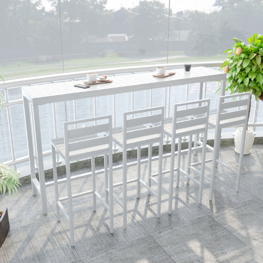 Cafe Footrest Bar Height Table Modern Wood Fixed Table Bistro Bar Table Clearhalo 'Bar Furniture' 'Bar Tables' 'bar_tables' 'furn' 'furn_bar_tables' 'Furniture' 'furniture_bar_tables' 'Kitchen & Dining Furniture' 'kitchen&dining_furn' 'kitchen' 4335940