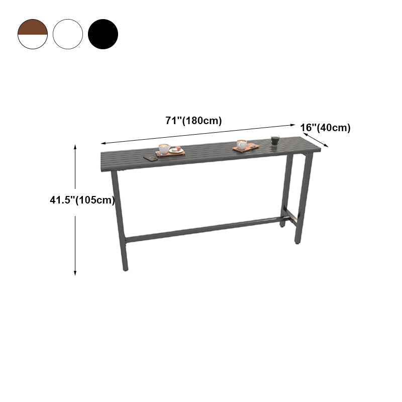 Cafe Footrest Bar Height Table Modern Wood Fixed Table Bistro Bar Table Clearhalo 'Bar Furniture' 'Bar Tables' 'bar_tables' 'furn' 'furn_bar_tables' 'Furniture' 'furniture_bar_tables' 'Kitchen & Dining Furniture' 'kitchen&dining_furn' 'kitchen' 4335944