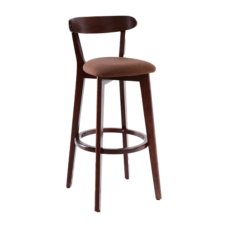 Scandinavian Style Bar-stool with Wooden leg Square Seat Counter Stool for Kitchen Bar Natural Brown 1 Piece Clearhalo 'Bar Furniture' 'Bar Stools' 'bar_stools' 'furn' 'furn_bar_stools' 'furniture_bar_stools' 'Kitchen & Dining Furniture' 'kitchen&dining_furn' 'kitchen' 'kitchen_furn' Furniture' 4339704