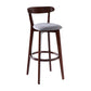 Scandinavian Style Bar-stool with Wooden leg Square Seat Counter Stool for Kitchen Bar Natural Dark Gray 1 Piece Clearhalo 'Bar Furniture' 'Bar Stools' 'bar_stools' 'furn' 'furn_bar_stools' 'furniture_bar_stools' 'Kitchen & Dining Furniture' 'kitchen&dining_furn' 'kitchen' 'kitchen_furn' Furniture' 4339707