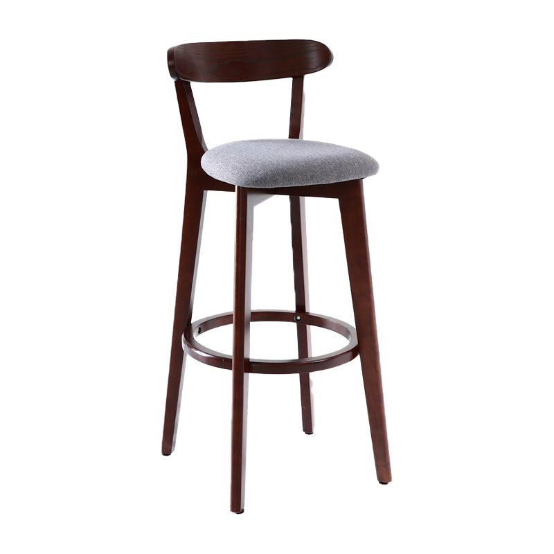 Scandinavian Style Bar-stool with Wooden leg Square Seat Counter Stool for Kitchen Bar Natural Dark Gray 1 Piece Clearhalo 'Bar Furniture' 'Bar Stools' 'bar_stools' 'furn' 'furn_bar_stools' 'furniture_bar_stools' 'Kitchen & Dining Furniture' 'kitchen&dining_furn' 'kitchen' 'kitchen_furn' Furniture' 4339707