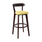 Scandinavian Style Bar-stool with Wooden leg Square Seat Counter Stool for Kitchen Bar Natural Yellow 1 Piece Clearhalo 'Bar Furniture' 'Bar Stools' 'bar_stools' 'furn' 'furn_bar_stools' 'furniture_bar_stools' 'Kitchen & Dining Furniture' 'kitchen&dining_furn' 'kitchen' 'kitchen_furn' Furniture' 4339710