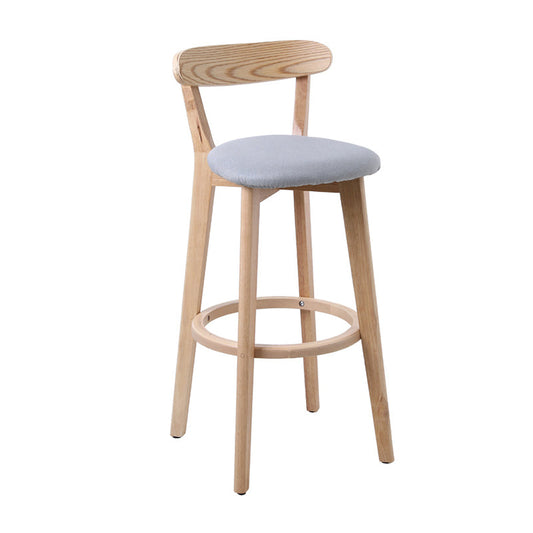 Scandinavian Style Bar-stool with Wooden leg Square Seat Counter Stool for Kitchen Bar Clearhalo 'Bar Furniture' 'Bar Stools' 'bar_stools' 'furn' 'furn_bar_stools' 'furniture_bar_stools' 'Kitchen & Dining Furniture' 'kitchen&dining_furn' 'kitchen' 'kitchen_furn' Furniture' 4339711