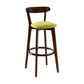 Scandinavian Style Bar-stool with Wooden leg Square Seat Counter Stool for Kitchen Bar Natural Green 1 Piece Clearhalo 'Bar Furniture' 'Bar Stools' 'bar_stools' 'furn' 'furn_bar_stools' 'furniture_bar_stools' 'Kitchen & Dining Furniture' 'kitchen&dining_furn' 'kitchen' 'kitchen_furn' Furniture' 4339714