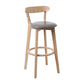 Scandinavian Style Bar-stool with Wooden leg Square Seat Counter Stool for Kitchen Bar Wood Gray 1 Piece Clearhalo 'Bar Furniture' 'Bar Stools' 'bar_stools' 'furn' 'furn_bar_stools' 'furniture_bar_stools' 'Kitchen & Dining Furniture' 'kitchen&dining_furn' 'kitchen' 'kitchen_furn' Furniture' 4339717