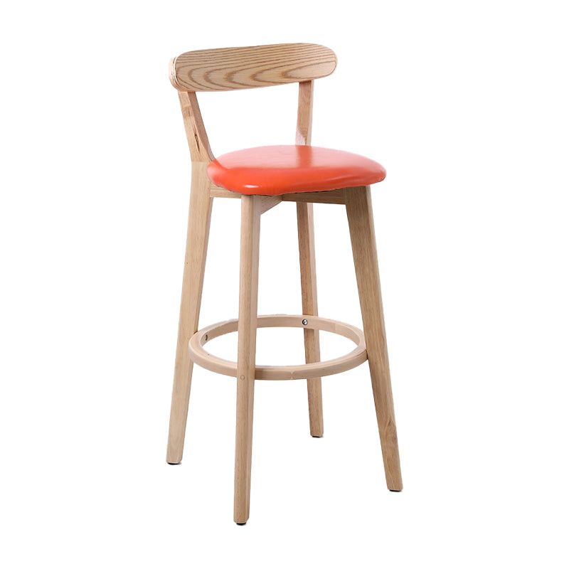 Scandinavian Style Bar-stool with Wooden leg Square Seat Counter Stool for Kitchen Bar Wood Green 1 Piece Clearhalo 'Bar Furniture' 'Bar Stools' 'bar_stools' 'furn' 'furn_bar_stools' 'furniture_bar_stools' 'Kitchen & Dining Furniture' 'kitchen&dining_furn' 'kitchen' 'kitchen_furn' Furniture' 4339718