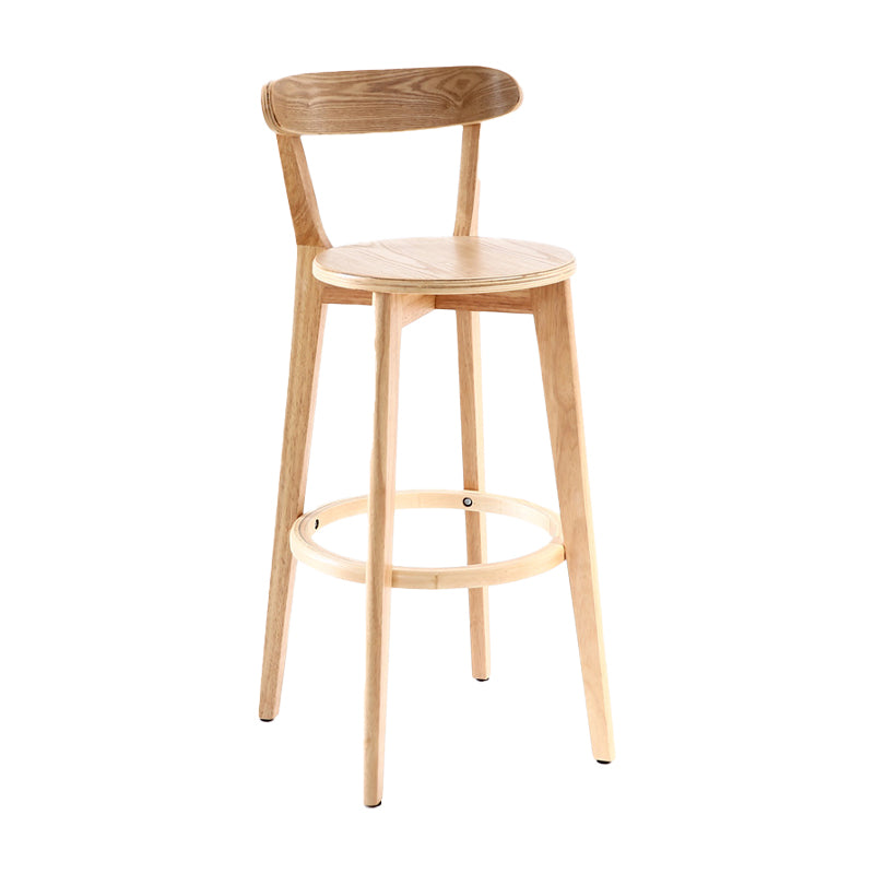 Scandinavian Style Bar-stool with Wooden leg Square Seat Counter Stool for Kitchen Bar Wood Natural 1 Piece Clearhalo 'Bar Furniture' 'Bar Stools' 'bar_stools' 'furn' 'furn_bar_stools' 'furniture_bar_stools' 'Kitchen & Dining Furniture' 'kitchen&dining_furn' 'kitchen' 'kitchen_furn' Furniture' 4339721