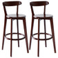 Scandinavian Style Bar-stool with Wooden leg Square Seat Counter Stool for Kitchen Bar Natural Natural 2 Piece Set Clearhalo 'Bar Furniture' 'Bar Stools' 'bar_stools' 'furn' 'furn_bar_stools' 'furniture_bar_stools' 'Kitchen & Dining Furniture' 'kitchen&dining_furn' 'kitchen' 'kitchen_furn' Furniture' 4339723