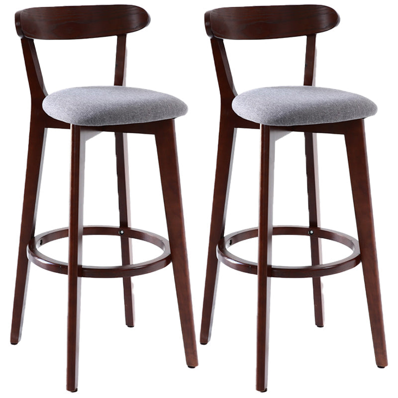 Scandinavian Style Bar-stool with Wooden leg Square Seat Counter Stool for Kitchen Bar Natural Dark Gray 2 Piece Set Clearhalo 'Bar Furniture' 'Bar Stools' 'bar_stools' 'furn' 'furn_bar_stools' 'furniture_bar_stools' 'Kitchen & Dining Furniture' 'kitchen&dining_furn' 'kitchen' 'kitchen_furn' Furniture' 4339724