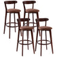 Scandinavian Style Bar-stool with Wooden leg Square Seat Counter Stool for Kitchen Bar Natural Brown 4 Piece Set Clearhalo 'Bar Furniture' 'Bar Stools' 'bar_stools' 'furn' 'furn_bar_stools' 'furniture_bar_stools' 'Kitchen & Dining Furniture' 'kitchen&dining_furn' 'kitchen' 'kitchen_furn' Furniture' 4339733