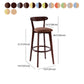 Scandinavian Style Bar-stool with Wooden leg Square Seat Counter Stool for Kitchen Bar Clearhalo 'Bar Furniture' 'Bar Stools' 'bar_stools' 'furn' 'furn_bar_stools' 'furniture_bar_stools' 'Kitchen & Dining Furniture' 'kitchen&dining_furn' 'kitchen' 'kitchen_furn' Furniture' 4339747
