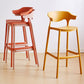 Stackable Plastic Indoor Counter Stools Low Back Scandinavian Bar Stools with Footrest Clearhalo 'Bar Furniture' 'Bar Stools' 'bar_stools' 'furn' 'furn_bar_stools' 'furniture_bar_stools' 'Kitchen & Dining Furniture' 'kitchen&dining_furn' 'kitchen' 'kitchen_furn' Furniture' 4339750