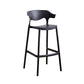 Stackable Plastic Indoor Counter Stools Low Back Scandinavian Bar Stools with Footrest Black 1 Piece Bar Stool(30"H) Clearhalo 'Bar Furniture' 'Bar Stools' 'bar_stools' 'furn' 'furn_bar_stools' 'furniture_bar_stools' 'Kitchen & Dining Furniture' 'kitchen&dining_furn' 'kitchen' 'kitchen_furn' Furniture' 4339752