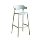 Stackable Plastic Indoor Counter Stools Low Back Scandinavian Bar Stools with Footrest Green 1 Piece Bar Stool(30"H) Clearhalo 'Bar Furniture' 'Bar Stools' 'bar_stools' 'furn' 'furn_bar_stools' 'furniture_bar_stools' 'Kitchen & Dining Furniture' 'kitchen&dining_furn' 'kitchen' 'kitchen_furn' Furniture' 4339759