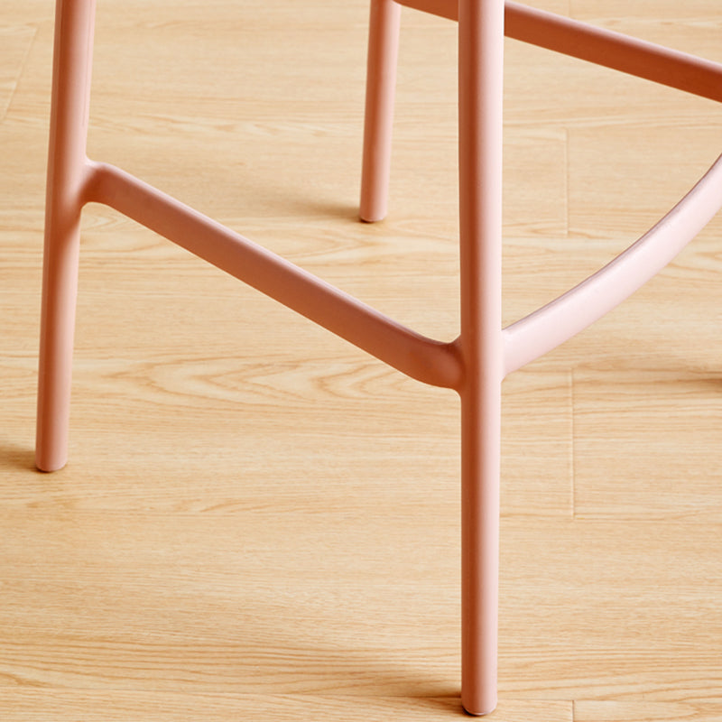 Stackable Plastic Indoor Counter Stools Low Back Scandinavian Bar Stools with Footrest Clearhalo 'Bar Furniture' 'Bar Stools' 'bar_stools' 'furn' 'furn_bar_stools' 'furniture_bar_stools' 'Kitchen & Dining Furniture' 'kitchen&dining_furn' 'kitchen' 'kitchen_furn' Furniture' 4339763