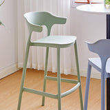 Stackable Plastic Indoor Counter Stools Low Back Scandinavian Bar Stools with Footrest Clearhalo 'Bar Furniture' 'Bar Stools' 'bar_stools' 'furn' 'furn_bar_stools' 'furniture_bar_stools' 'Kitchen & Dining Furniture' 'kitchen&dining_furn' 'kitchen' 'kitchen_furn' Furniture' 4339766