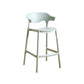 Stackable Plastic Indoor Counter Stools Low Back Scandinavian Bar Stools with Footrest Green 1 Piece Counter Stool(26"H) Clearhalo 'Bar Furniture' 'Bar Stools' 'bar_stools' 'furn' 'furn_bar_stools' 'furniture_bar_stools' 'Kitchen & Dining Furniture' 'kitchen&dining_furn' 'kitchen' 'kitchen_furn' Furniture' 4339775