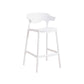 Stackable Plastic Indoor Counter Stools Low Back Scandinavian Bar Stools with Footrest White 1 Piece Counter Stool(26"H) Clearhalo 'Bar Furniture' 'Bar Stools' 'bar_stools' 'furn' 'furn_bar_stools' 'furniture_bar_stools' 'Kitchen & Dining Furniture' 'kitchen&dining_furn' 'kitchen' 'kitchen_furn' Furniture' 4339778