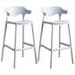 Stackable Plastic Indoor Counter Stools Low Back Scandinavian Bar Stools with Footrest Grey 2 Piece Set Bar Stool(30"H) Clearhalo 'Bar Furniture' 'Bar Stools' 'bar_stools' 'furn' 'furn_bar_stools' 'furniture_bar_stools' 'Kitchen & Dining Furniture' 'kitchen&dining_furn' 'kitchen' 'kitchen_furn' Furniture' 4339782